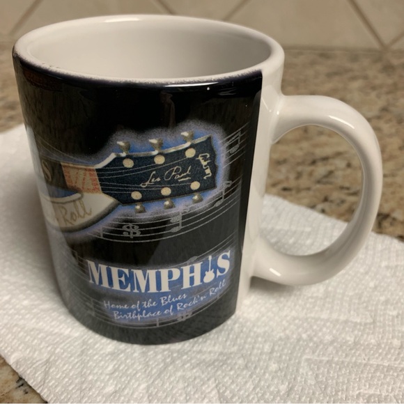 MUG MEMPHIS BIRTHPLACE & HOUSE OF ROCK & ROLL & HOME OF THE BLUES ELVIS VTG NWOT - Picture 9 of 14